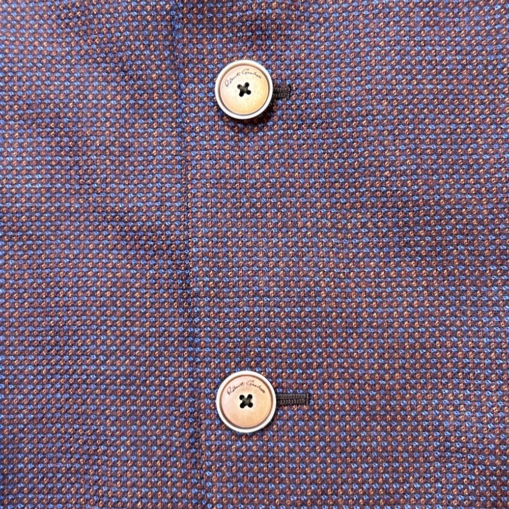 Robert Graham Blazer 44 Burgundy Wool Tweed Birdseye Sport Coat Tailored Fit - Picture 3 of 13